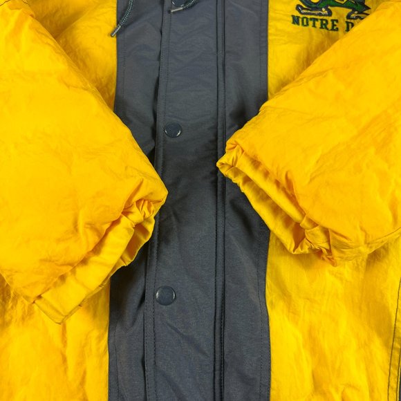 VTG 90s Starter Notre Dame Fightin Irish Jacket Extra Large Full Zip Puffer Coat - Picture 2 of 15